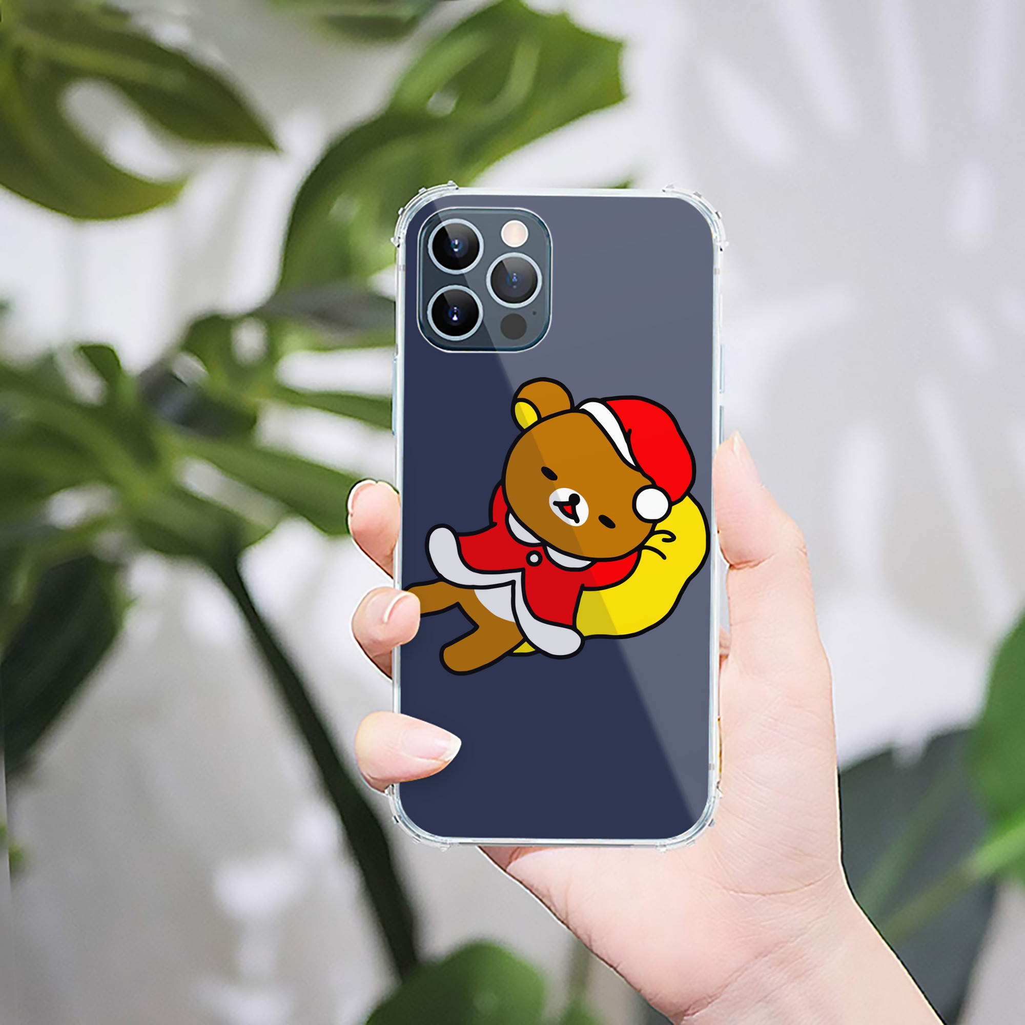 （画像用） リラックマ リラックマ キイロイトリ Rilakkuma Korilakkuma Kiiroitori 【iPhone 12シリーズ対応】透明スマホケース（クリアソフトケース）